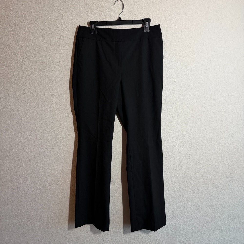 Ann Taylor The Straight Dress Pants Womens 8 Black Seasonless Stretch Tailored